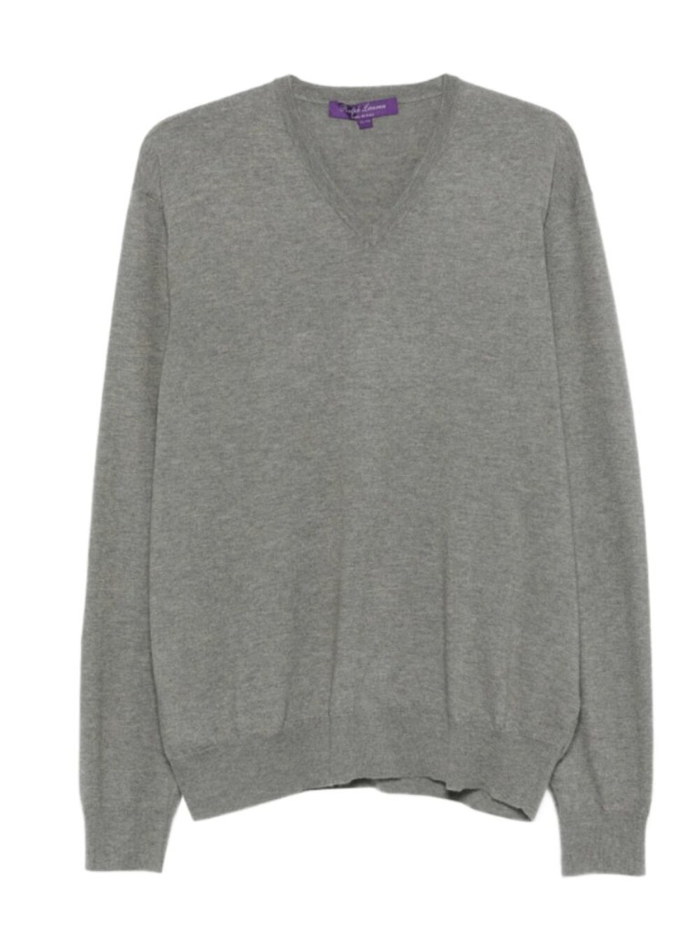 Ralph Lauren Purple Label Light Grey V-Neck Sweater Size M